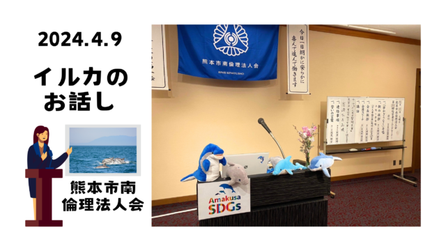 2024.4.9 熊本市南倫理法人会で、イルカについての講演をさせていただきました
